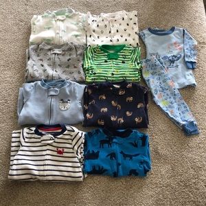 Boys 9 month cotton pj bundle.